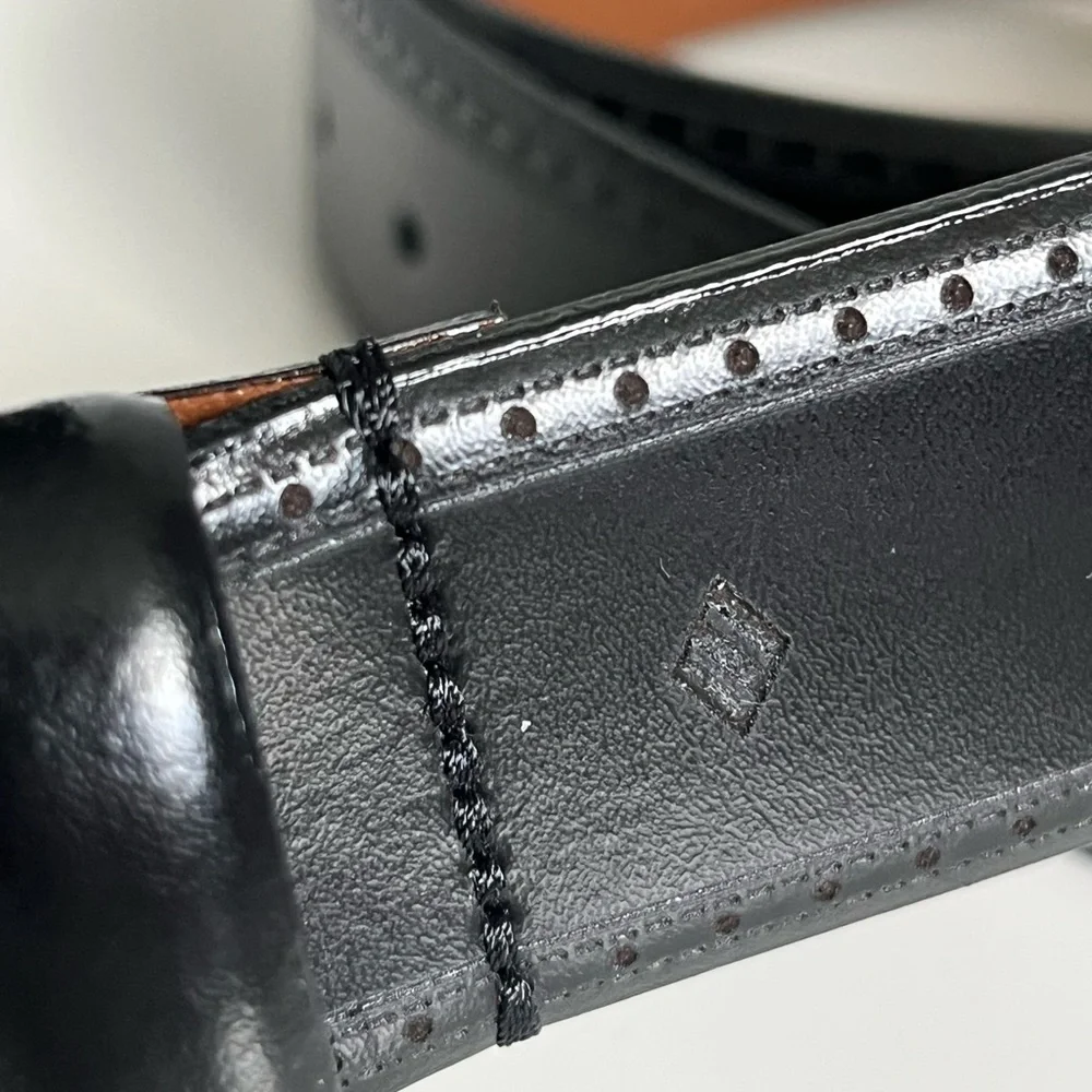 NEW Men’s Wearhouse Black Genuine Leather Italy Belt Size 36